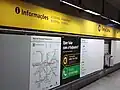 Painel com identificação da estação