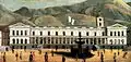 Palácio de Carondelet em 1845 numa pintora de Rafael Salas.