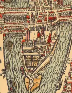 Detalhe do Plano de Belleforest, 1575