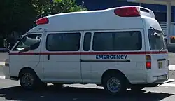 HiMedic ambulance (with high roofline and 1UZ-FE V8 engine)