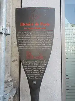 Painel da História de Paris "Les Grands-Boulevards"