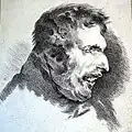 Uma caricatura de NT Charlet (depois de Théodore Géricault), por volta de 1825
