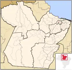 Localização de Ananindeua no Pará