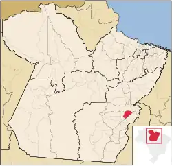 Localização de Eldorado do Carajás no Pará