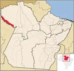 Localização de Faro no Pará