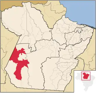 Localização de Itaituba no Pará