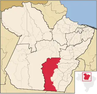 Localização de São Félix do Xingu no Pará