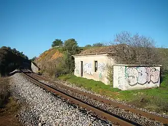 Vestígios da paragem de Mexilhoeira, em 2018.