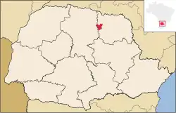 Localização de Assaí no Paraná