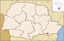 Localização de Campo do Tenente no Paraná