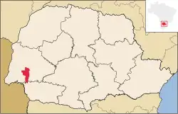 Localização de Céu Azul no Paraná