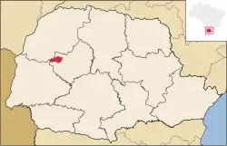 Localização de Goioerê no Paraná