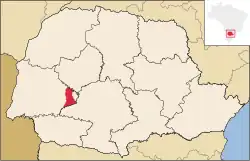 Localização de Guaraniaçu no Paraná