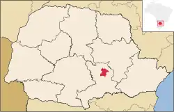 Localização de Imbituva no Paraná