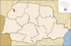 Localização de Ivaté no Paraná