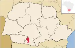 Localização de Mangueirinha no Paraná