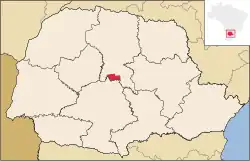 Localização de Manoel Ribas no Paraná