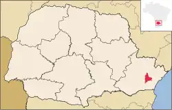 Localização de Morretes no Paraná