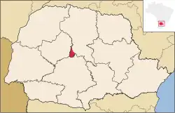 Localização de Nova Tebas no Paraná