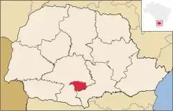 Localização de Pinhão no Paraná
