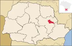 Localização de Piraí do Sul no Paraná