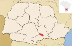 Localização de Rio Azul no Paraná