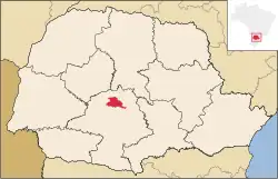 Localização de Santa Maria do Oeste no Paraná