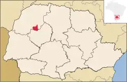 Localização de Tuneiras do Oeste no Paraná