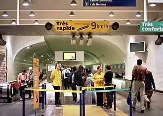 Esteira rolante rápida, em 2005.