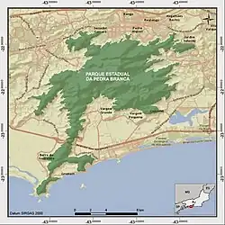 Área Cincunscrita Total do Parque Estadual da Pedra Branca