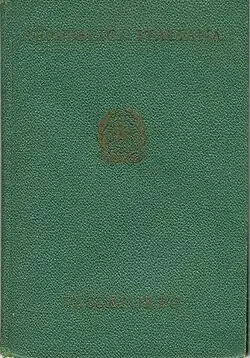 Passaporte emitido em 1966