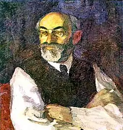 Mikhail Gershenzon, 1917, óleo sobre tela