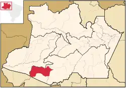 Localização de Pauini no Amazonas