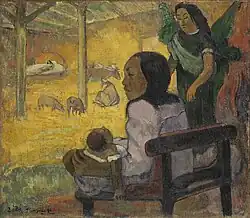 Paul Gauguin, 1896, num cenário Tahitiano.
