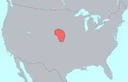 antiga localização dos Pawnees