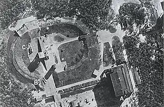 Vista aérea do Estande de Teste VII durante a Segunda Guerra Mundial