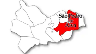 Localização no concelho de Penacova