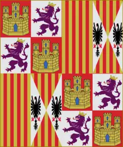 Estandarte dos Reis Católicos de 1475 até 1492.