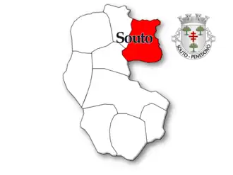 Localização no município de Penedono