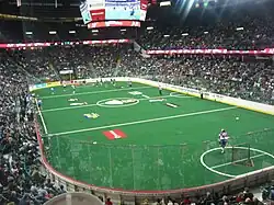 Interior na configuração para box lacrosse