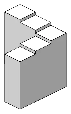 Parte direita das escadas de Penrose