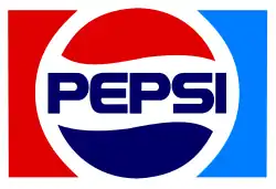 O logotipo ligeiramente atualizado da Pepsi, introduzido em 1987.