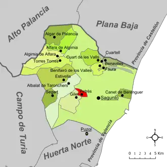 Mapa da comarca.