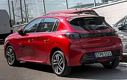 Traseira Peugeot 208 hatchback 2020 (cinco portas)