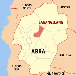 Lagangilang na Abra Coordenadas : 17°37'N, 120°44'E