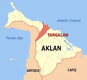 Tangalan na Aklan Coordenadas : 11°46'39"N, 122°15'37"E