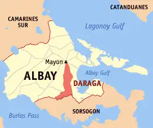 Daraga na Albay Coordenadas : 13°8'52.6909"N, 123°42'43.4790"E