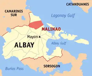 Malinao na Albay Coordenadas : 13°24'N, 123°42'E
