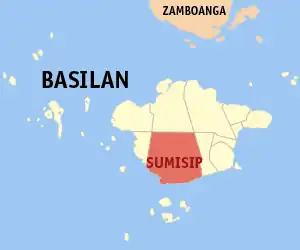 Sumisip na Basilan Coordenadas : 6°25'11.49"N, 122°2'3.17"E