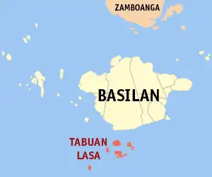 Tabuan-Lasa na Basilan Coordenadas : 6°19'5"N, 121°55'20"E